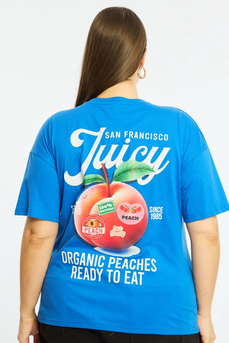 Blue Graphic Tee Short Sleeve - Image 4