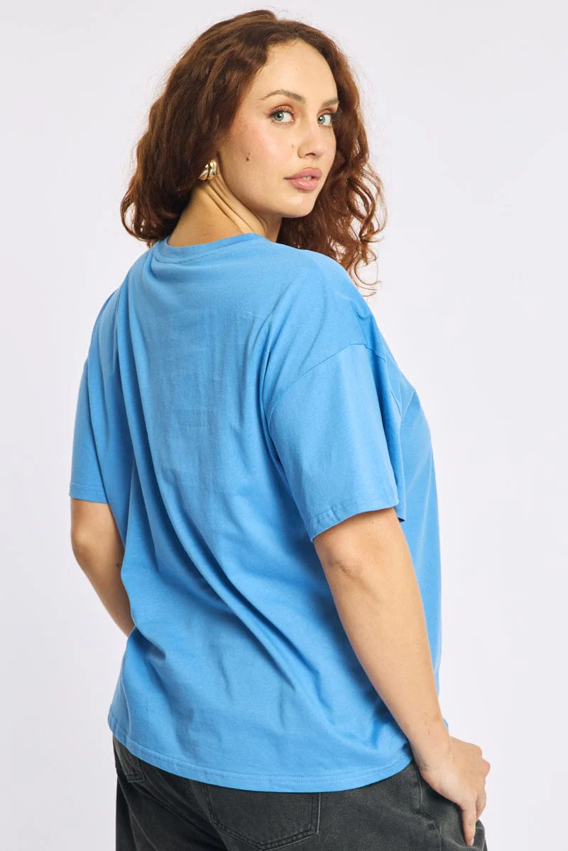 Blue Graphic Tee Short Sleeve - Image 5