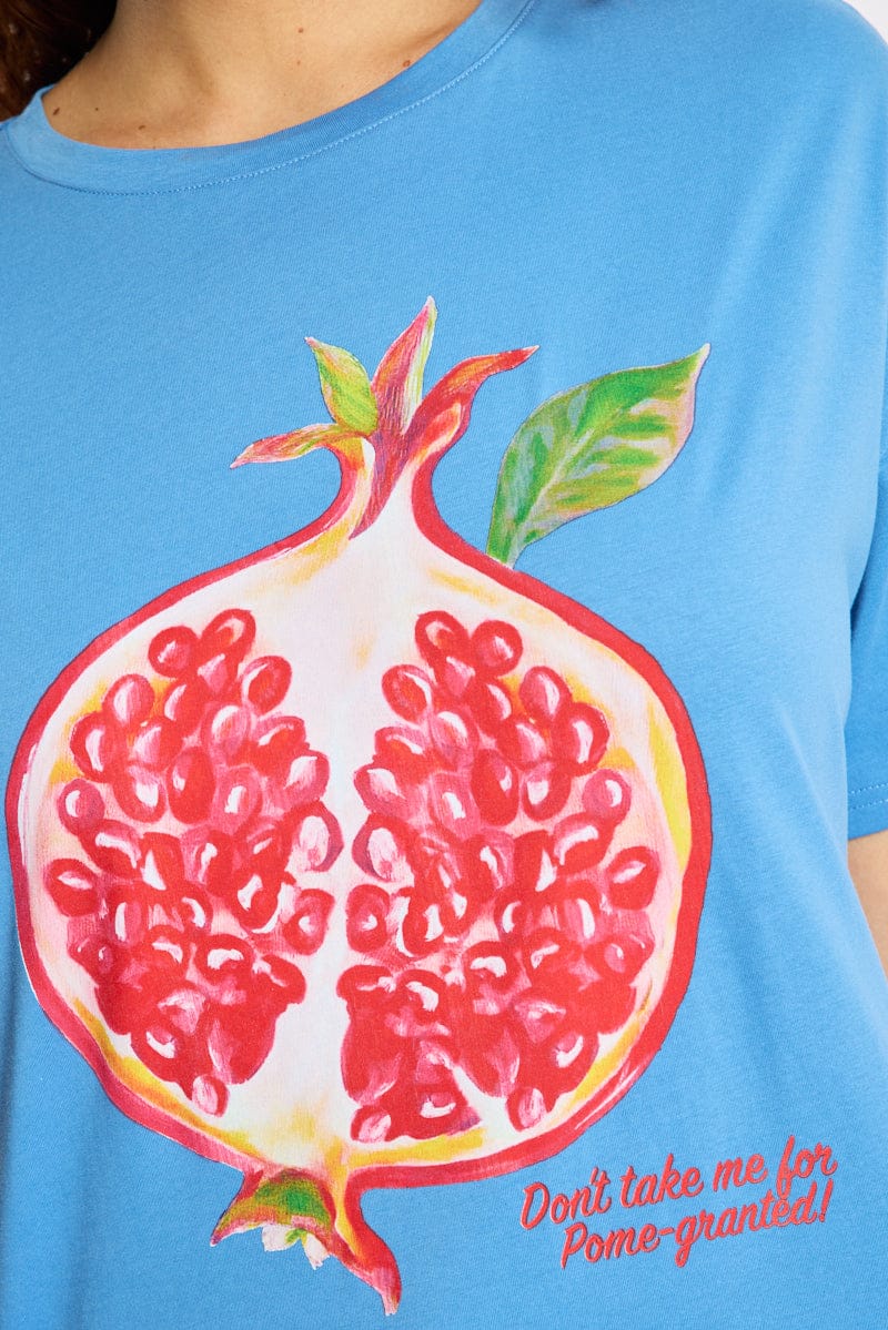 Blue Graphic Tee Short Sleeve - Image 6