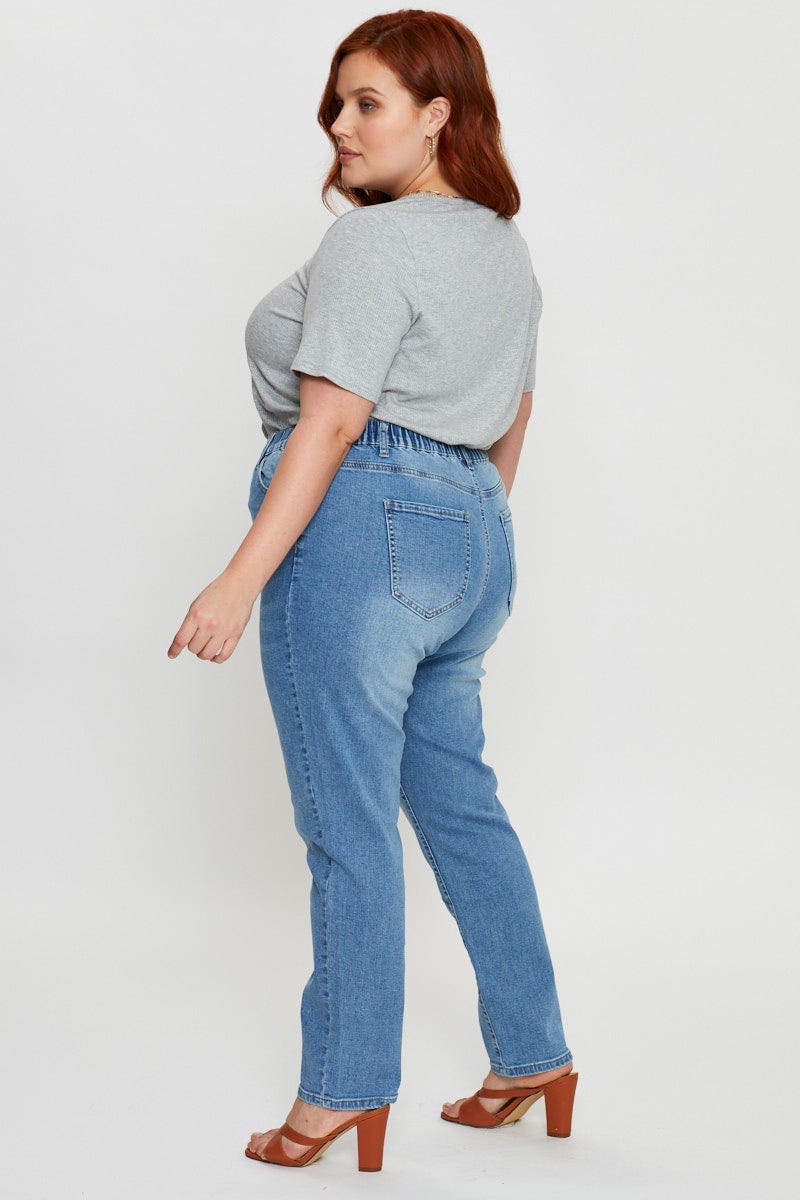 Blue Jean High Rise Straight Leg - Image 4