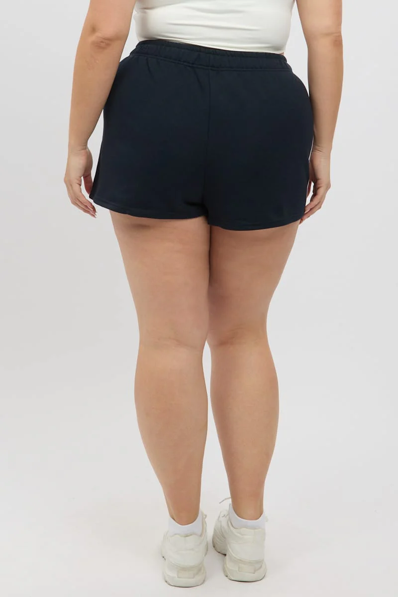 Blue LA Embroidered Active Track Shorts - Image 6