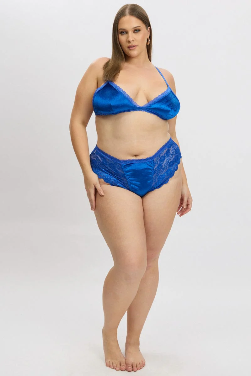 Blue Lace Lingerie Set - Image 2