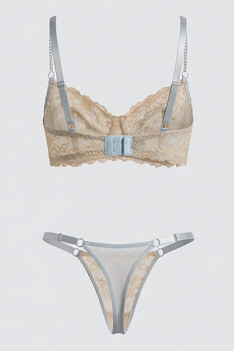 Blue Lace Lingerie Set - Image 2