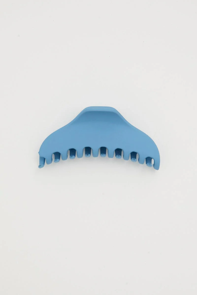 Blue Large Plain Claw Clip