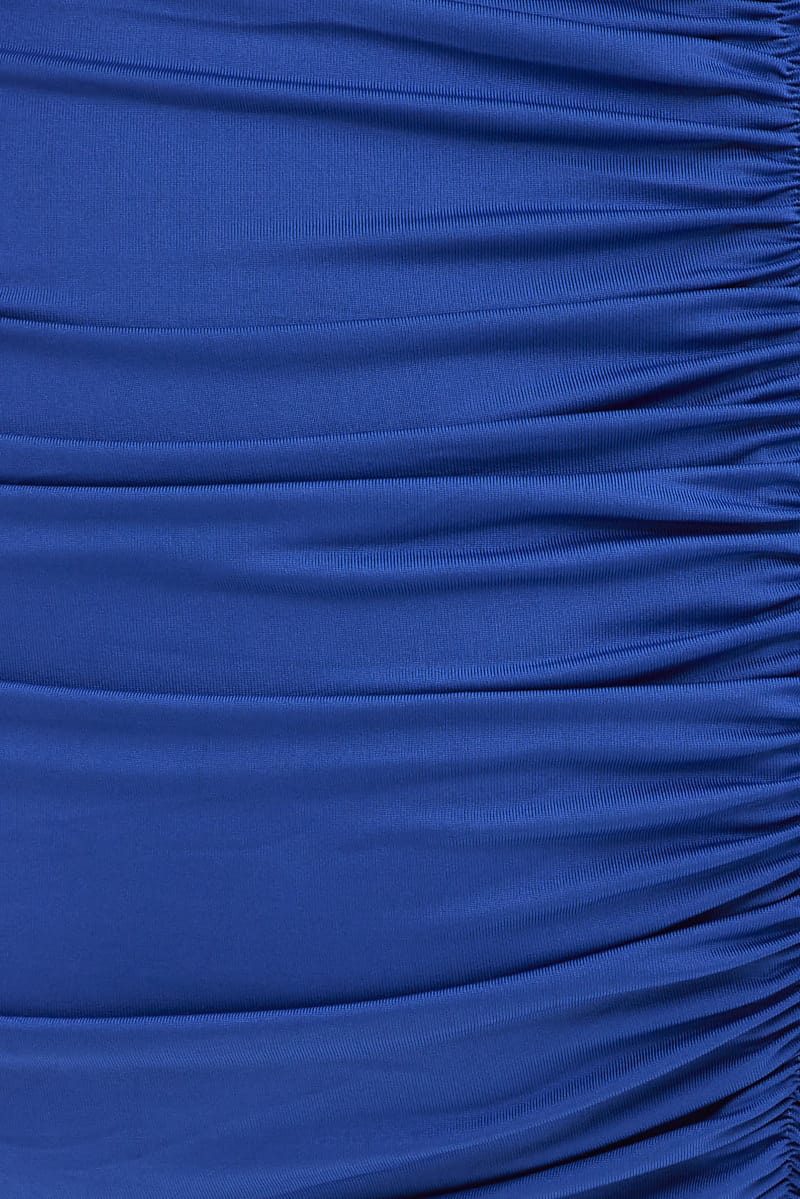 Blue Mini Skirt Ruched - Image 6