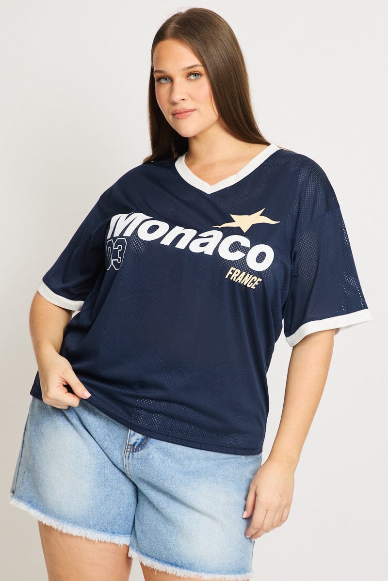 Blue Monaco Sport Tee Short Sleeve