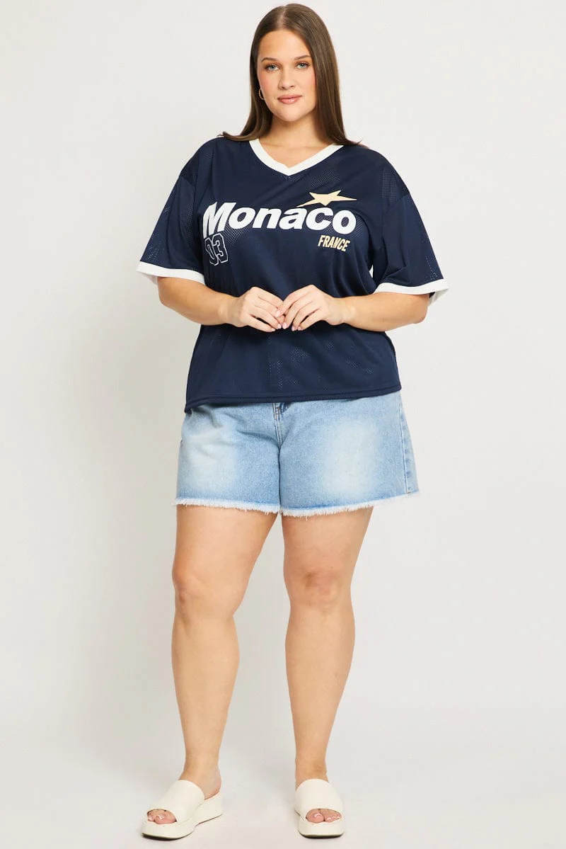Blue Monaco Sport Tee Short Sleeve - Image 2