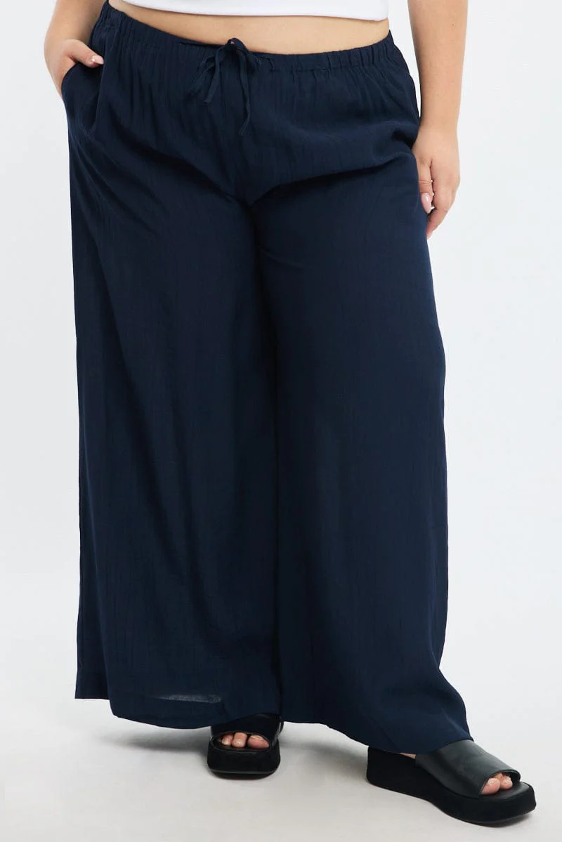 Blue Pants Elastic Waist - Image 2