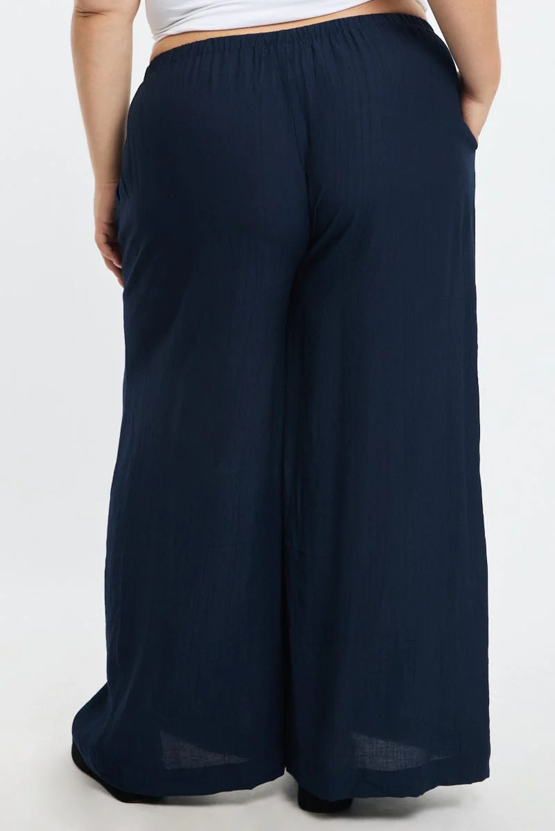 Blue Pants Elastic Waist - Image 4