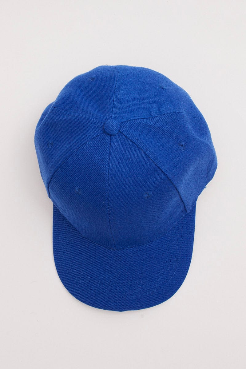 Blue Plain Baseball Cap - Image 2