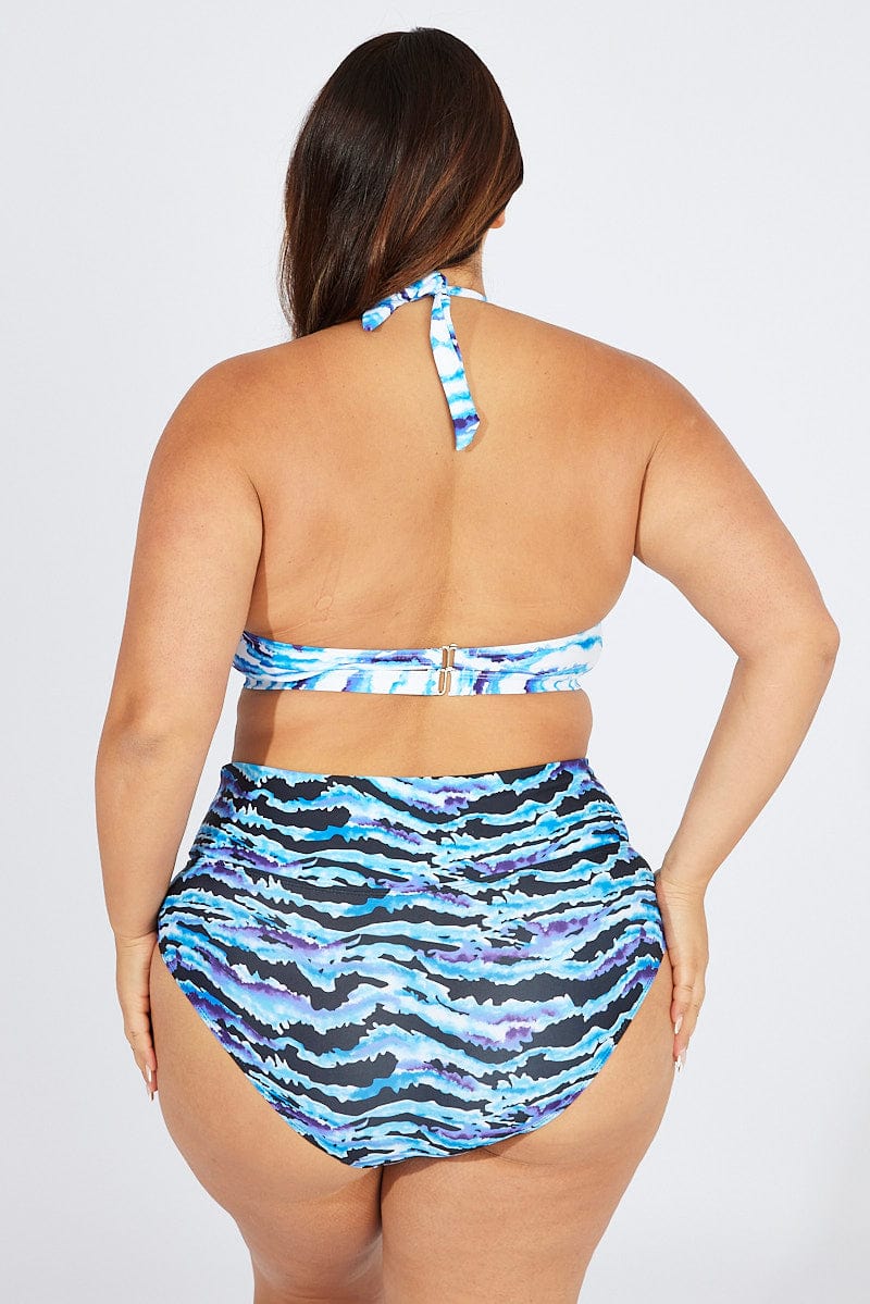 Blue Print Bikini Set - Image 5