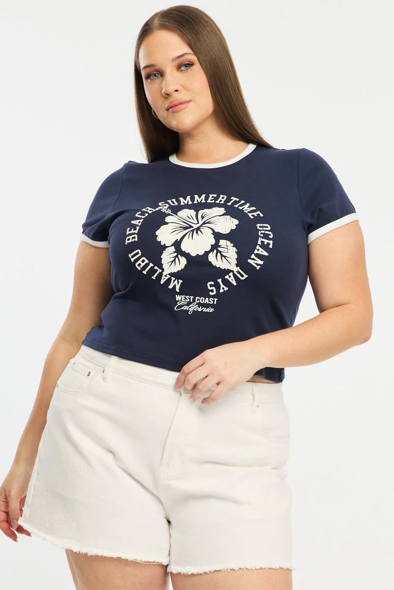 Blue Ringer Tee Short Sleeve