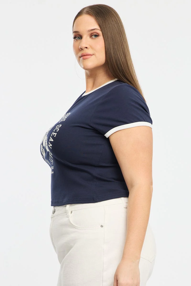 Blue Ringer Tee Short Sleeve - Image 3