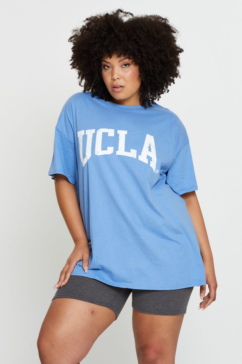 Blue Short Sleeve Jersey Crew Neck - Image 3