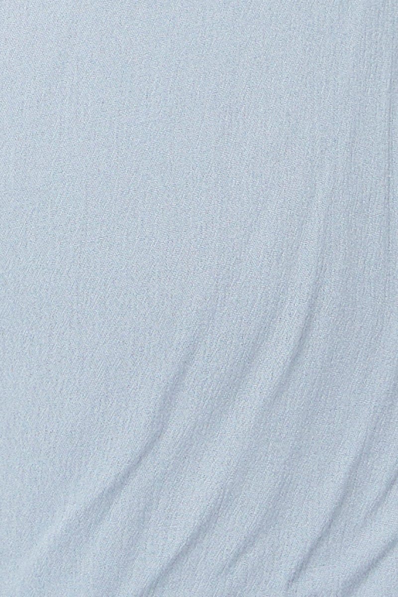 Blue Shorts High Rise Shirred Waist - Image 6