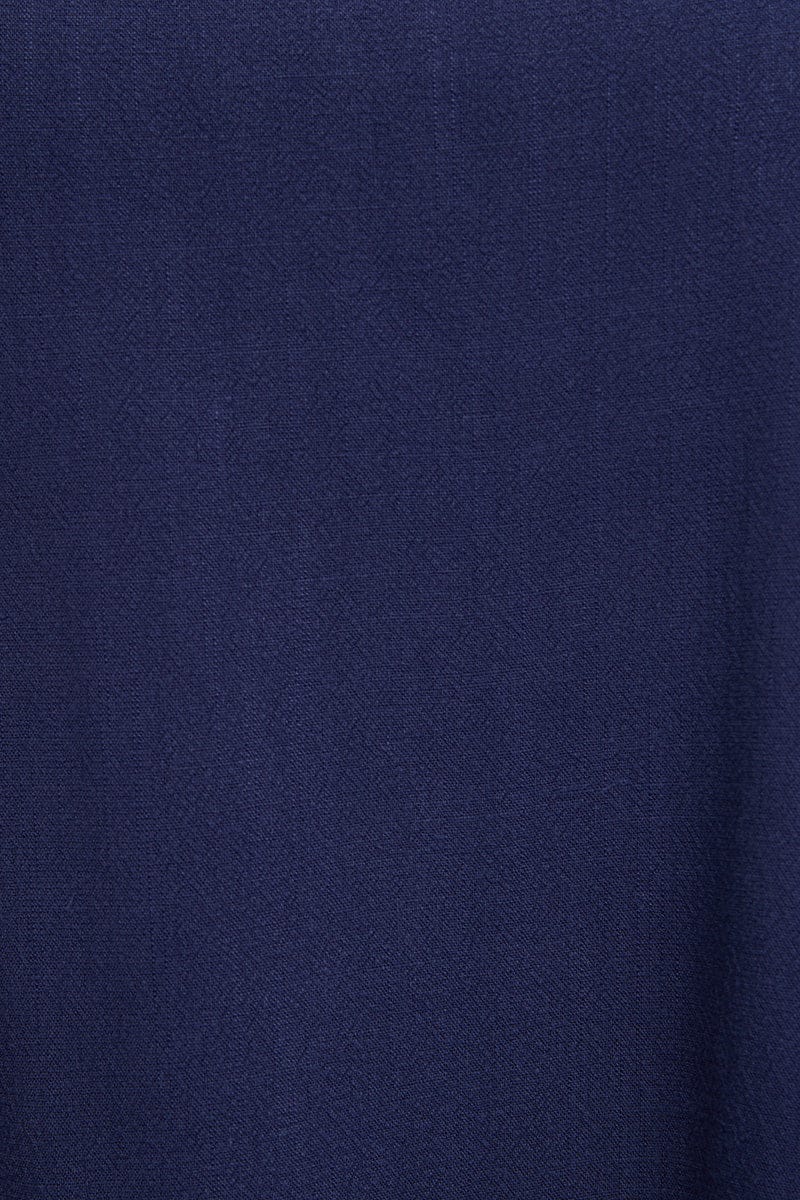 Blue Smock Dress Sleeveless Contrast Stitch - Image 5