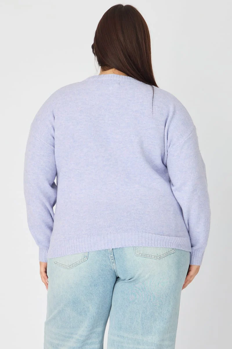 Blue Soft Knit Jumper Long Sleeve - Image 5
