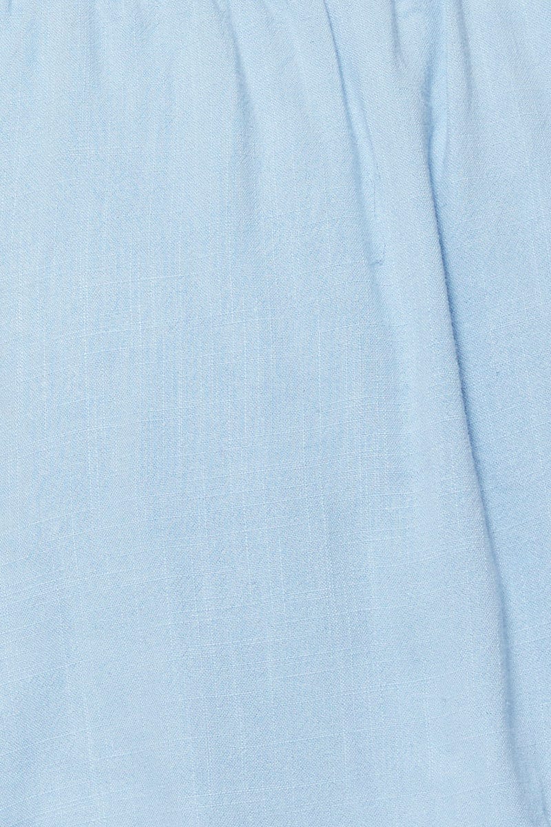 Blue Tie Playsuit Square Neck Sleeveless - Image 6
