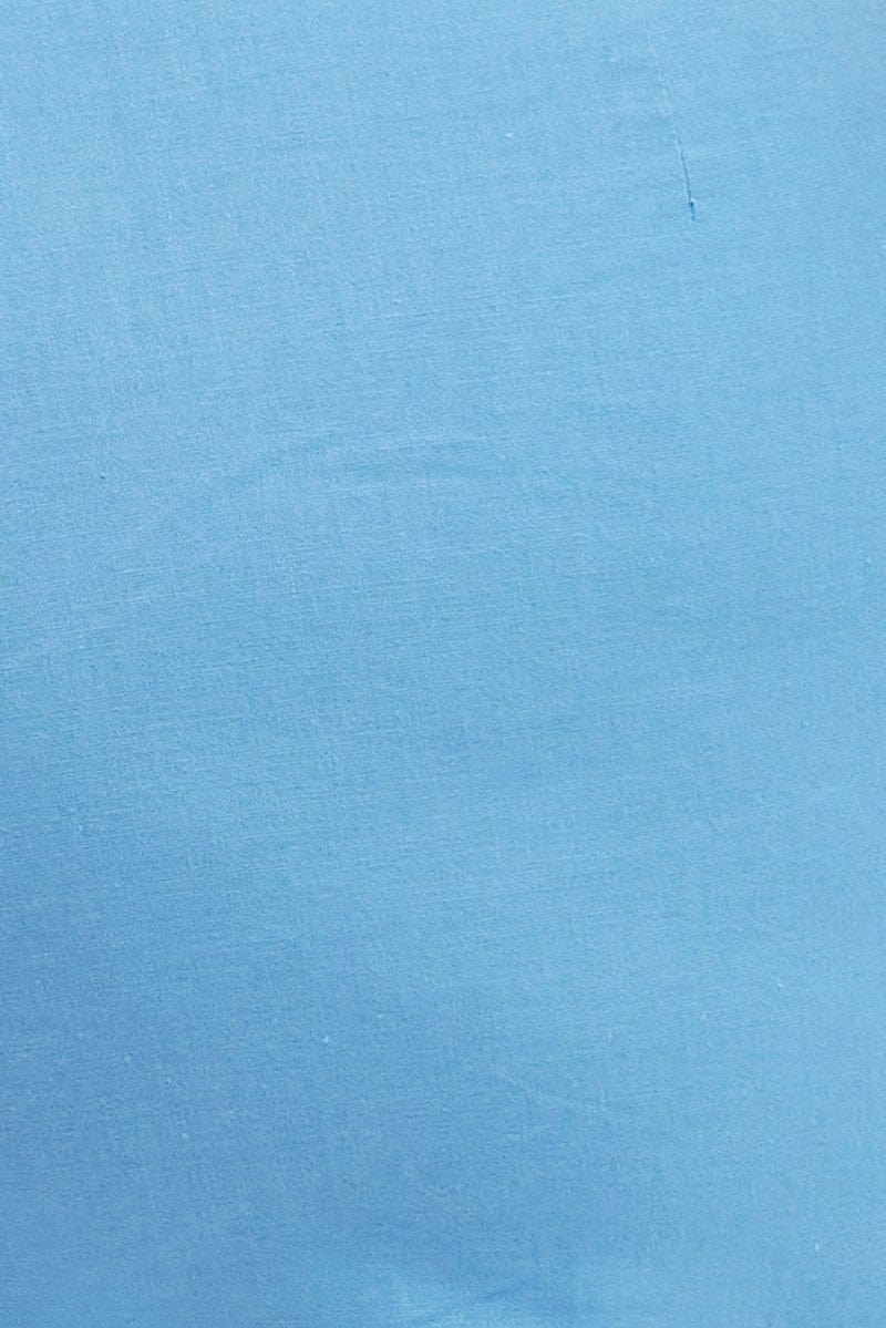 Blue Wide Leg Pants High Rise - Image 6