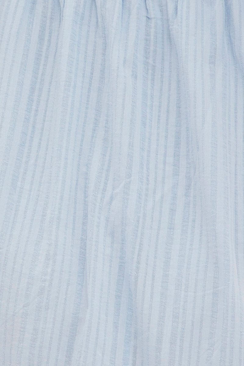 Bluebell Short Sleeve Ruched Bust Textured Skater Dress - Image 6