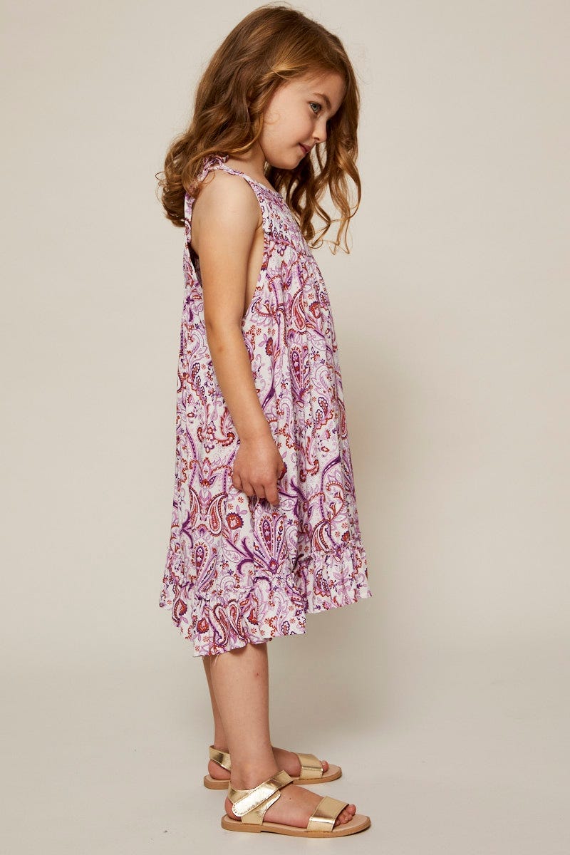 Boho Print Mini Skater Dress Kids - Image 3