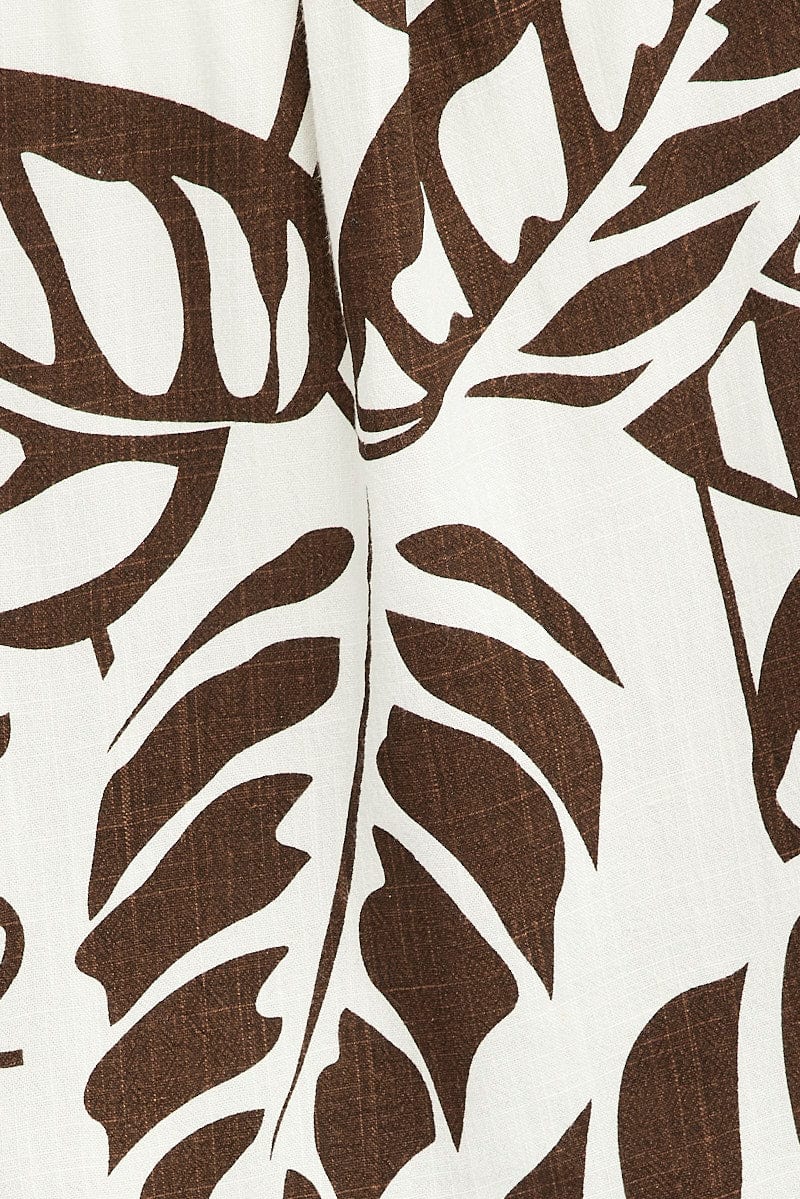 Brown Abstract Relaxed Shirt Short Sleeve - Image 6