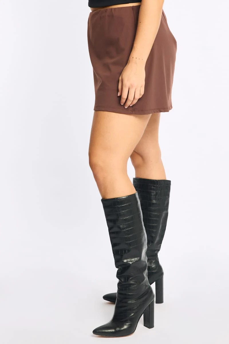 Brown Aline Mini Skort - Image 4