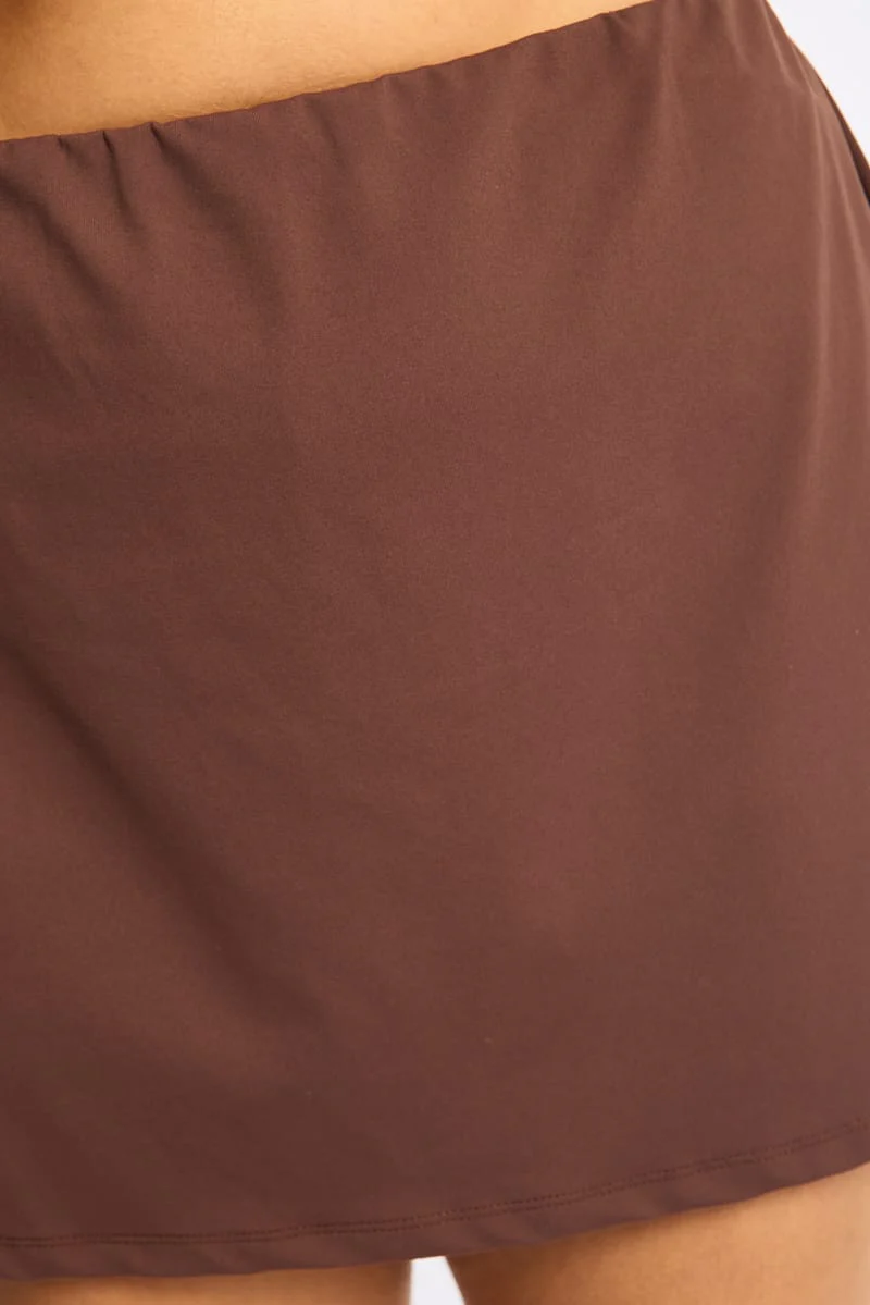 Brown Aline Mini Skort - Image 6