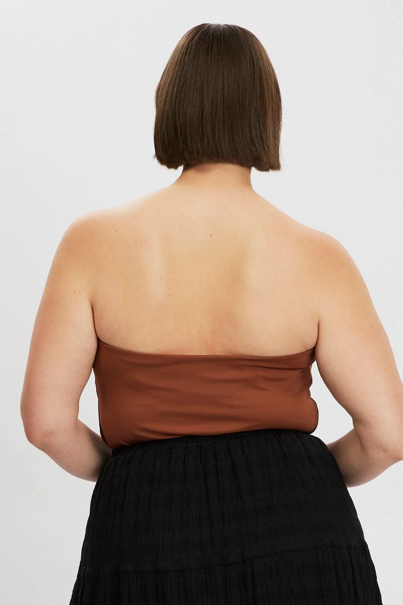 Brown Bandeau Top - Image 5