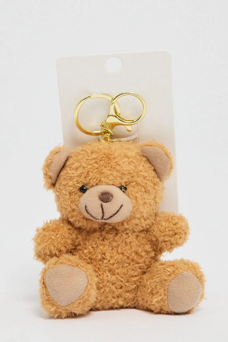 Brown Bear Keyring Bag Charm