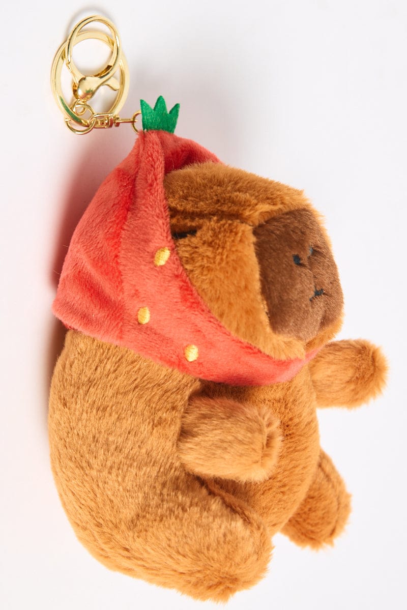 Brown Capybara Keyring Bag Charm