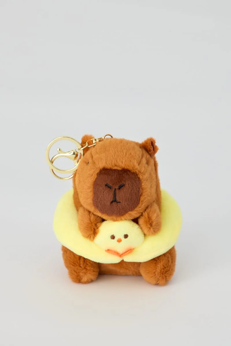 Brown Capybara Keyring Bag Charm - Image 2