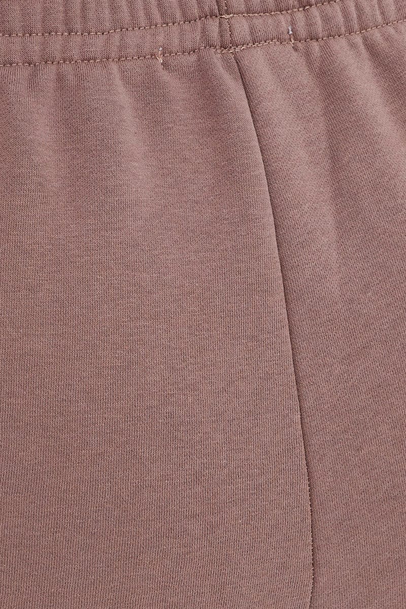 Brown Cargo Pants Elastic Waist Pocket Track Style - Image 6