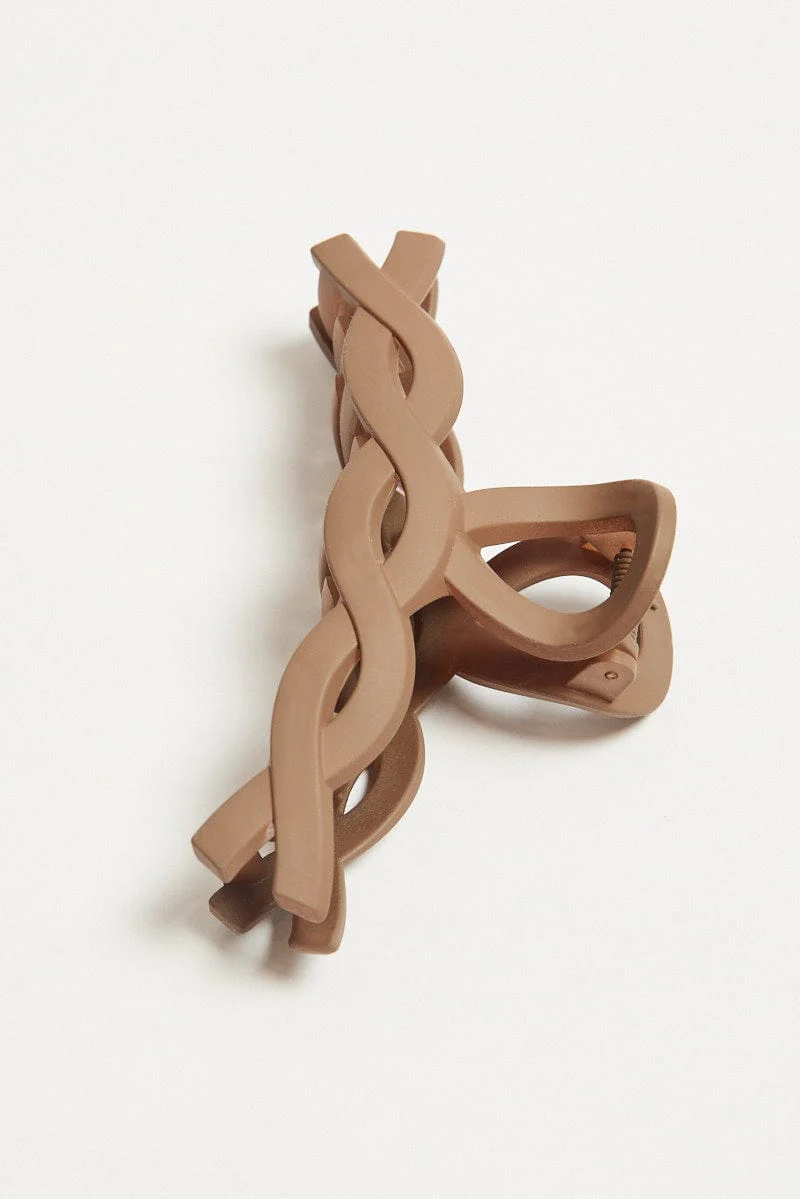 Brown Claw Clip Twist - Image 2