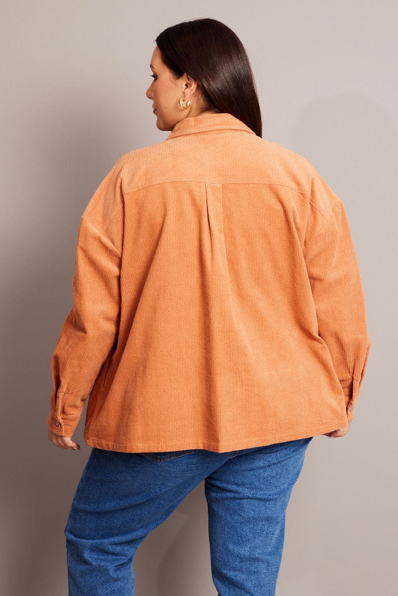 Brown Cord Longline Shacket - Image 5