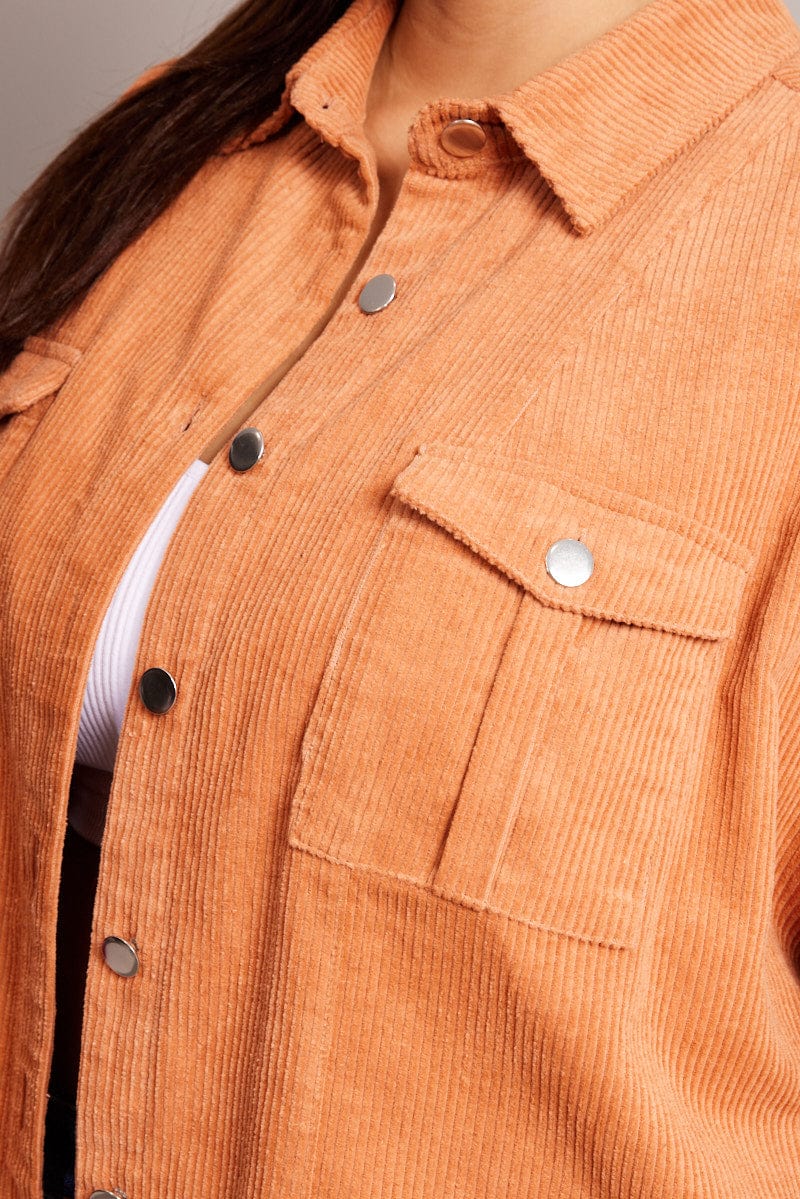 Brown Cord Longline Shacket - Image 6