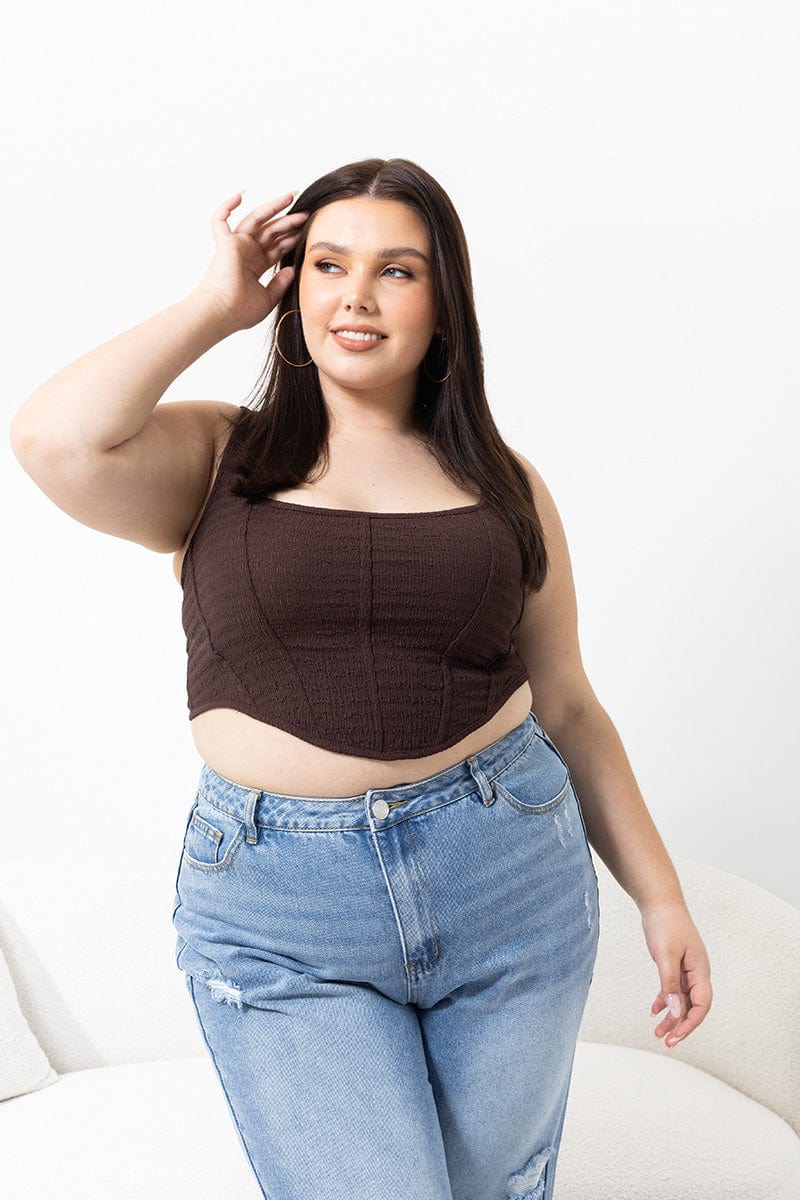 Brown Corset Top