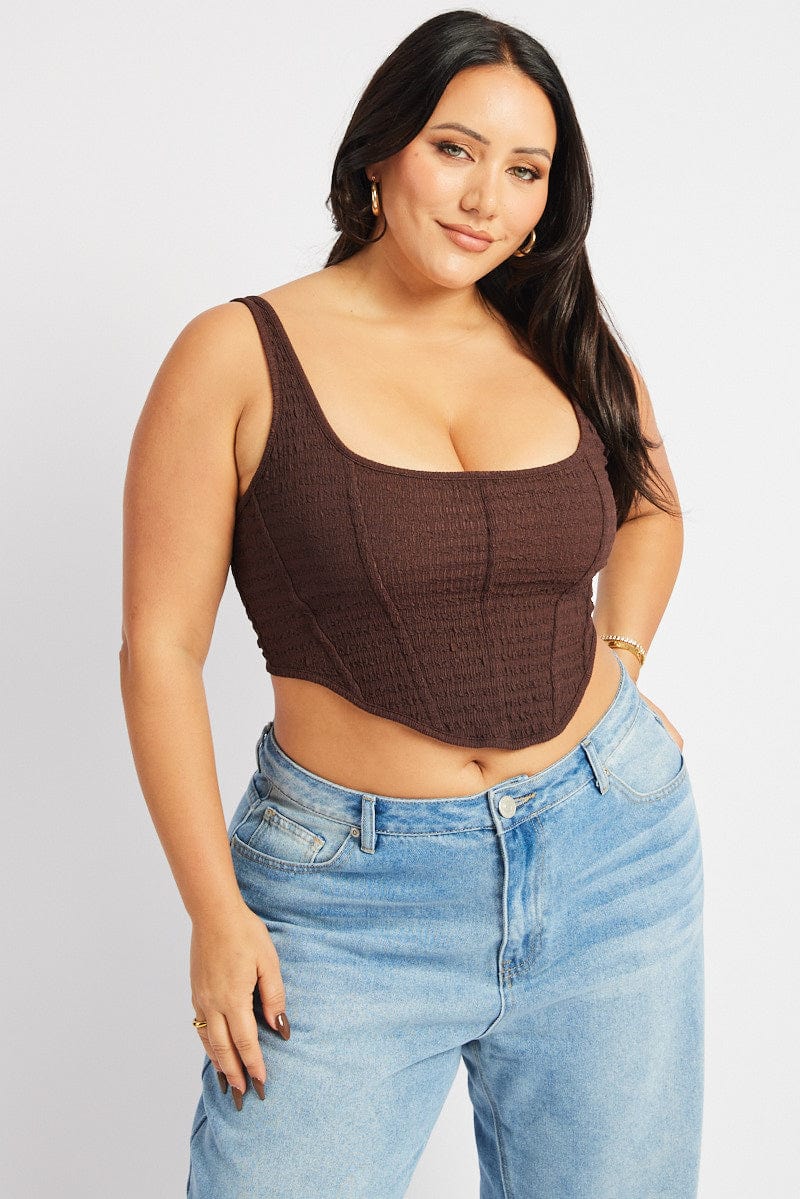 Brown Corset Top - Image 2