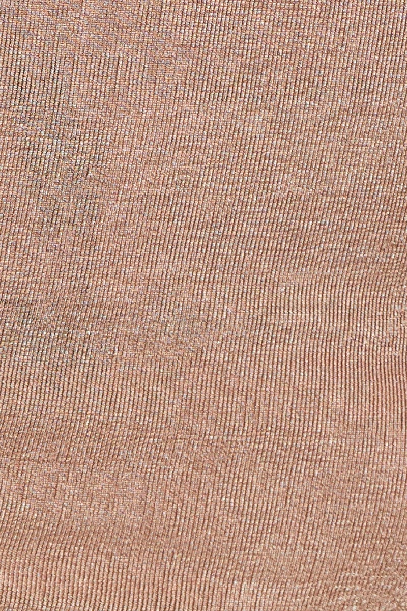Brown Crop T-shirt Crew Neck Short Sleeve Slinky Jersey - Image 6