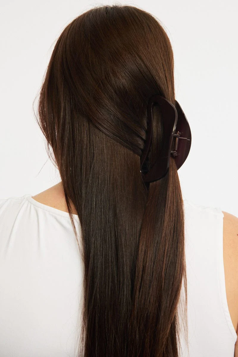 Brown Cut Out Claw Clip