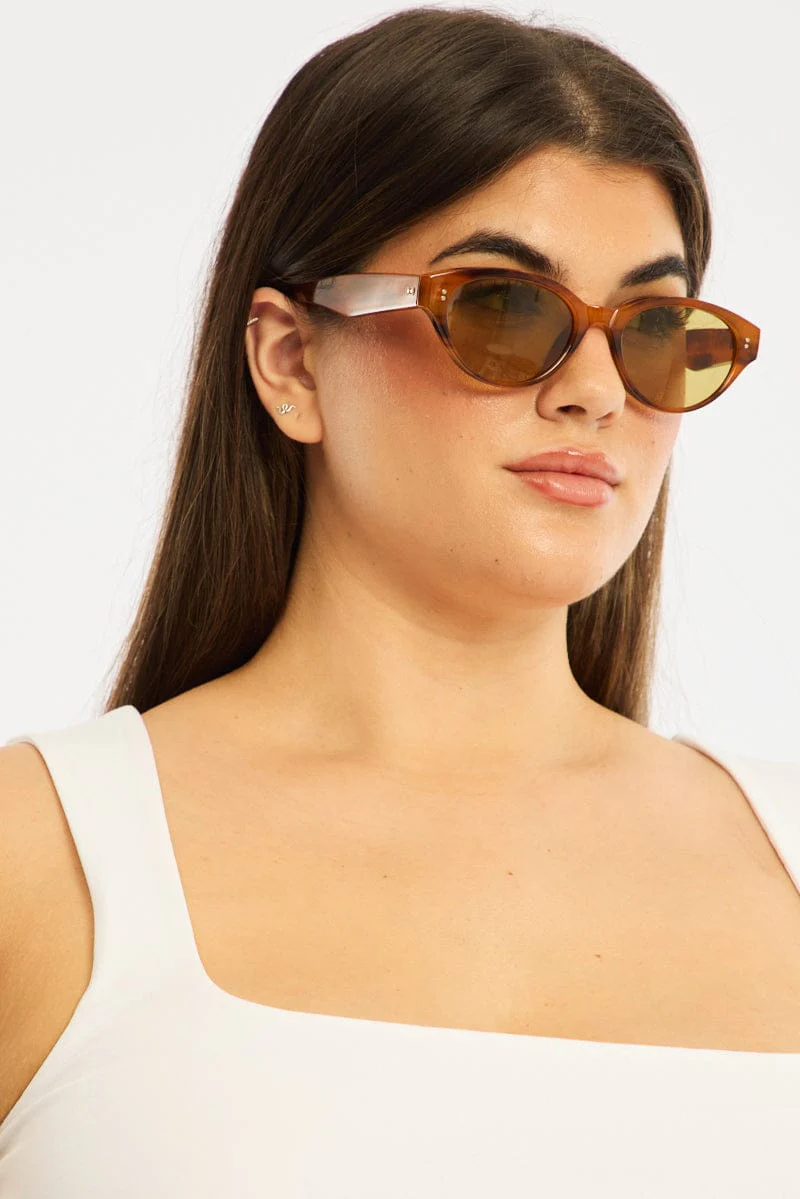 Brown Fashion Sunglasses