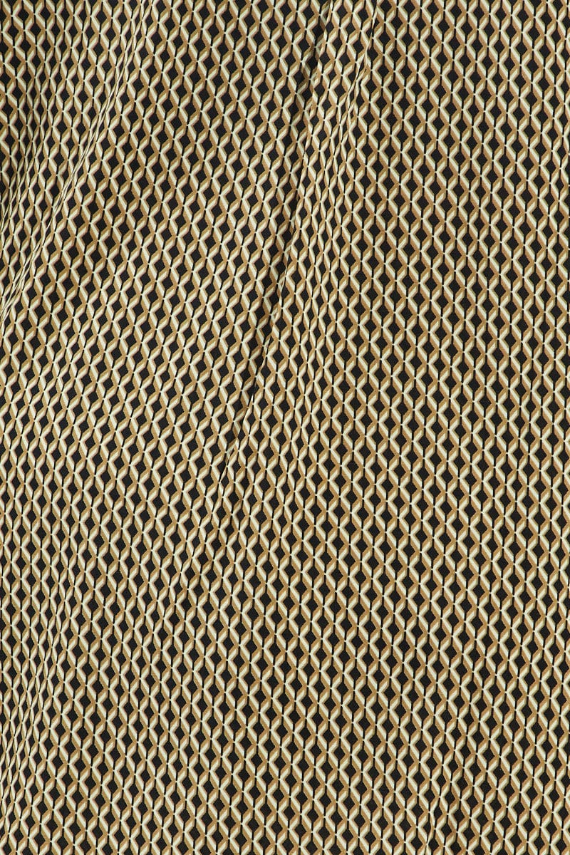 Brown Geo Relaxed Shirt Short Sleeve - Image 6