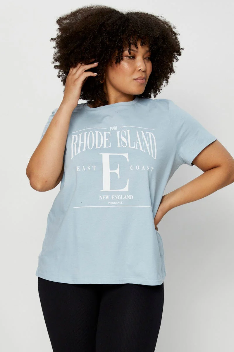 Brown Graphic T-shirt Crew Neck - Image 3