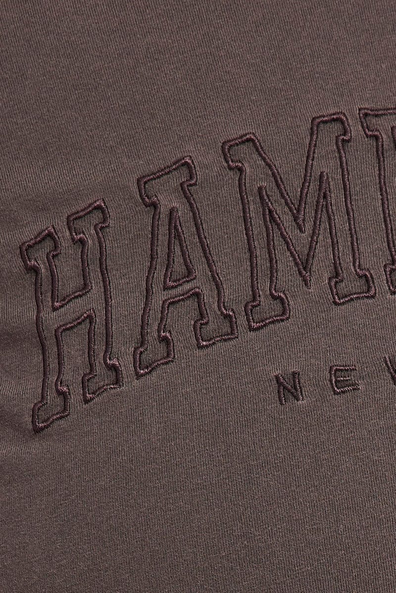 Brown Graphic T-shirt Short Sleeve Crew Neck - Image 6