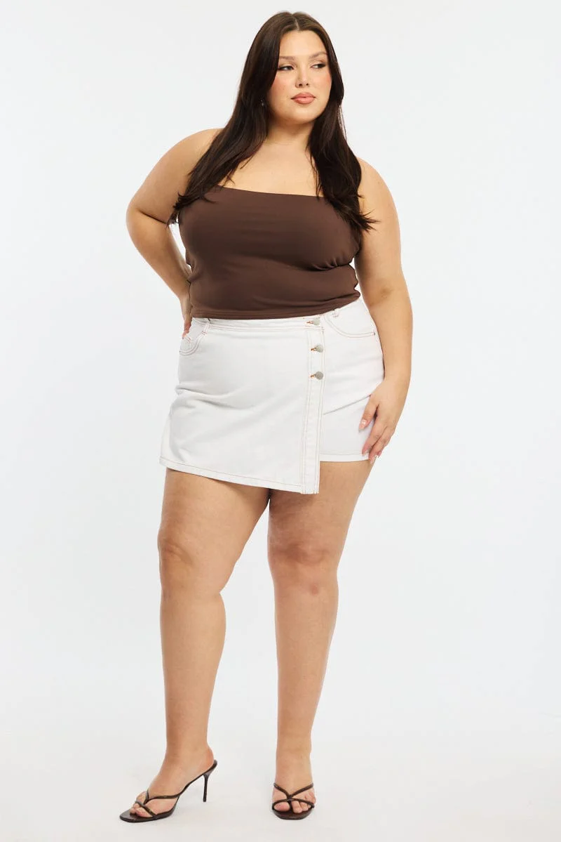 Brown Halter Neck Top Supersoft - Image 2