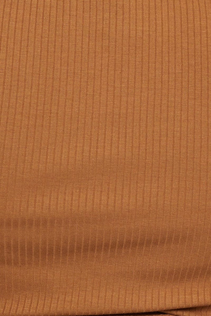Brown Long Sleeve Button Front Pullover - Image 6
