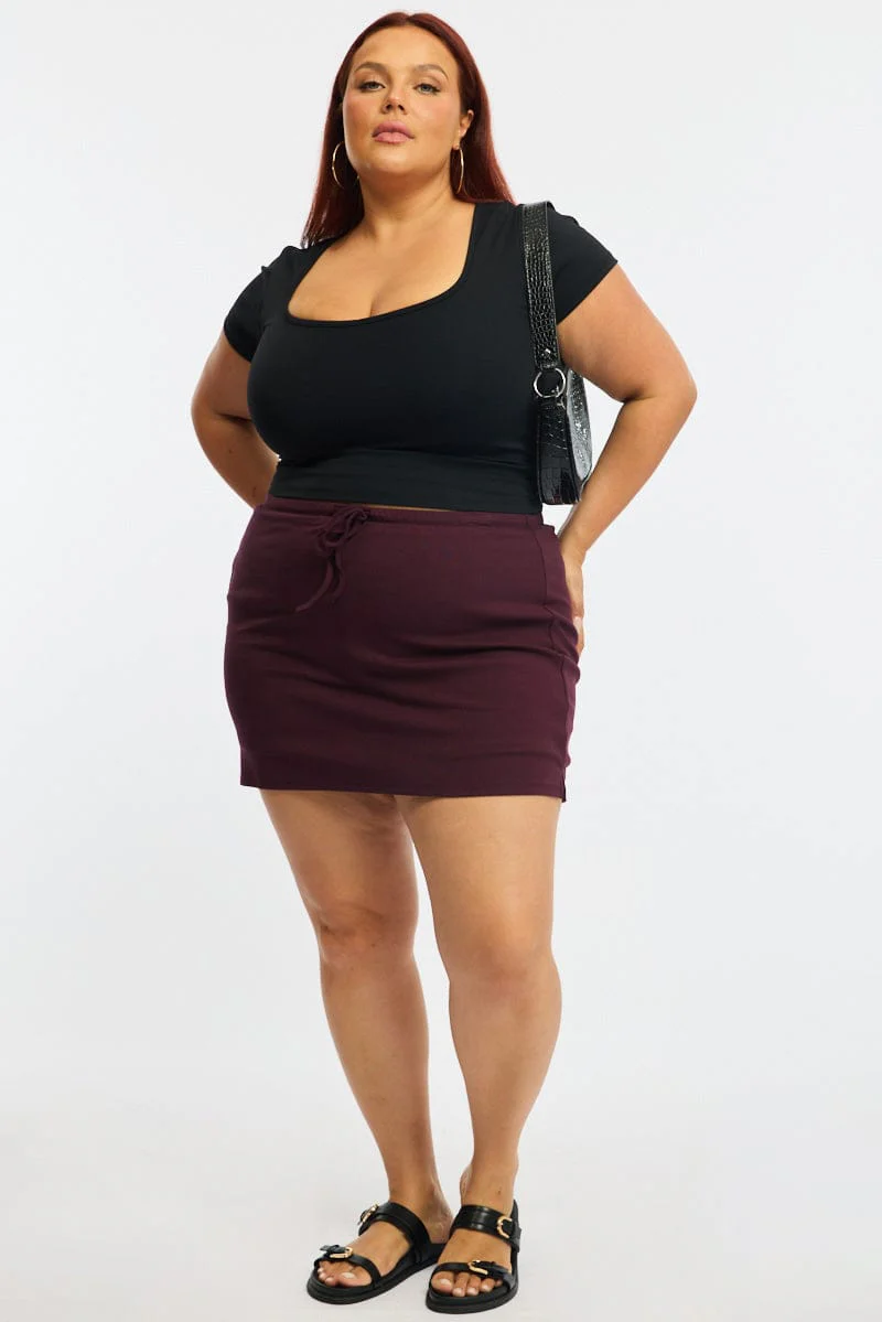 Brown Mini Skort - Image 3