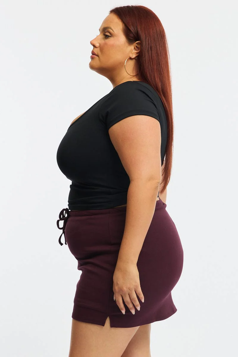 Brown Mini Skort - Image 4
