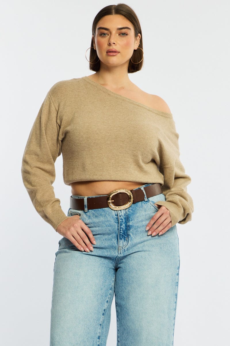 Brown Oval Buckle Belt - Image 2