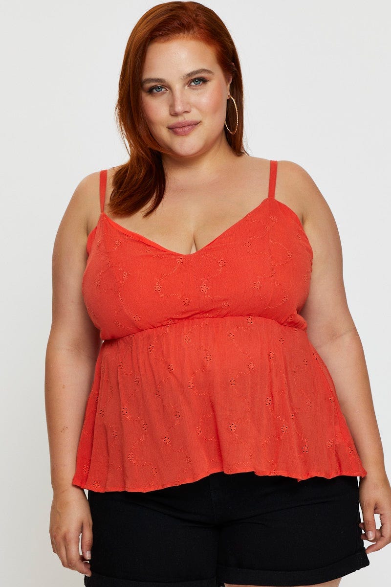 Brown Peplum Top Sleeveless Embroide - Image 3